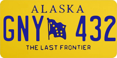 AK license plate GNY432