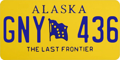 AK license plate GNY436