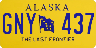 AK license plate GNY437