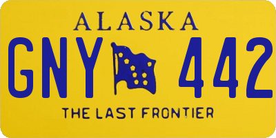 AK license plate GNY442