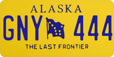 AK license plate GNY444