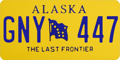 AK license plate GNY447