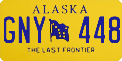 AK license plate GNY448