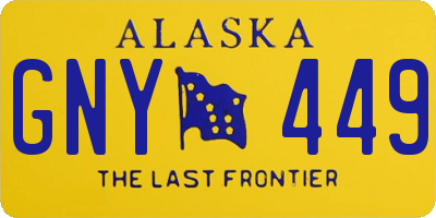 AK license plate GNY449