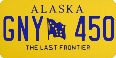 AK license plate GNY450