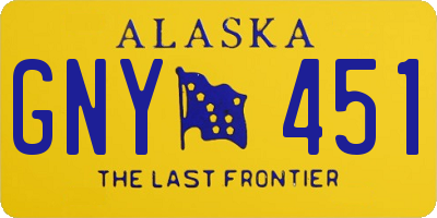 AK license plate GNY451