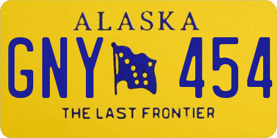 AK license plate GNY454