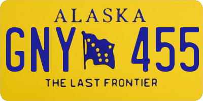 AK license plate GNY455