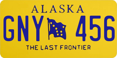 AK license plate GNY456