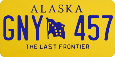 AK license plate GNY457