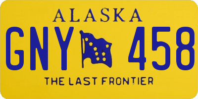 AK license plate GNY458