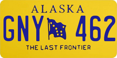 AK license plate GNY462