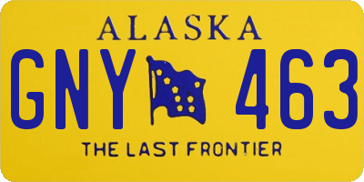 AK license plate GNY463