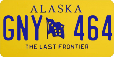 AK license plate GNY464