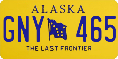 AK license plate GNY465