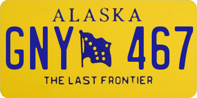 AK license plate GNY467