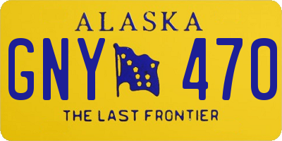 AK license plate GNY470