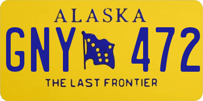 AK license plate GNY472