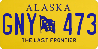 AK license plate GNY473