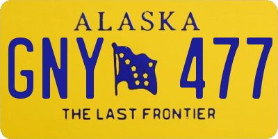 AK license plate GNY477