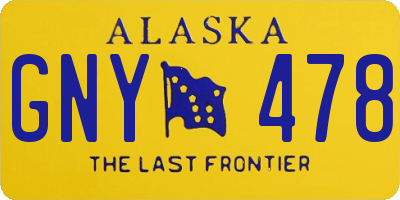 AK license plate GNY478