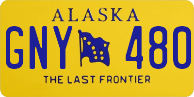 AK license plate GNY480