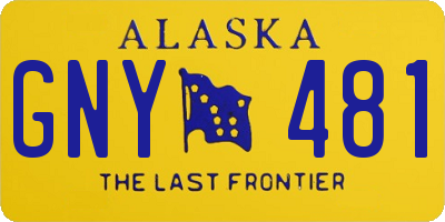 AK license plate GNY481