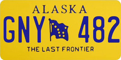 AK license plate GNY482