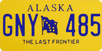 AK license plate GNY485