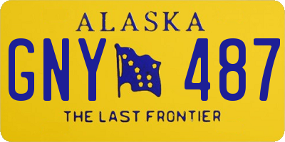 AK license plate GNY487