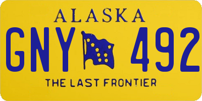 AK license plate GNY492