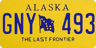 AK license plate GNY493