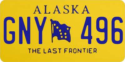 AK license plate GNY496