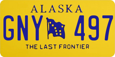 AK license plate GNY497