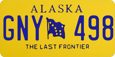 AK license plate GNY498