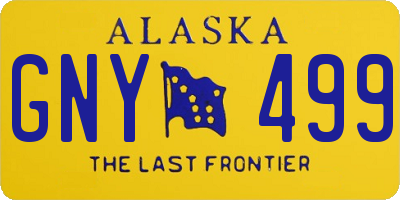 AK license plate GNY499