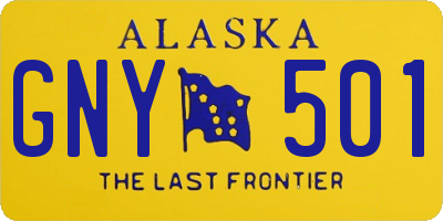 AK license plate GNY501