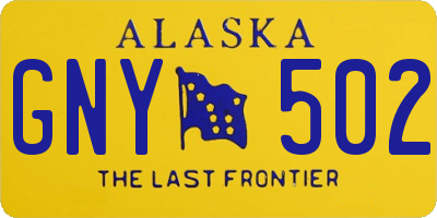 AK license plate GNY502