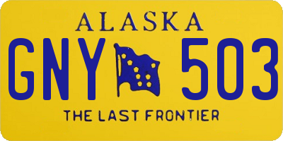 AK license plate GNY503
