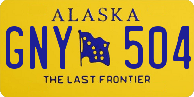 AK license plate GNY504