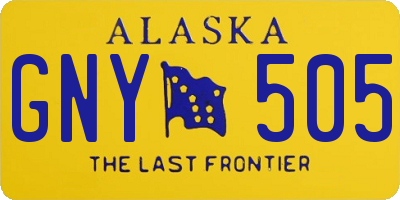 AK license plate GNY505