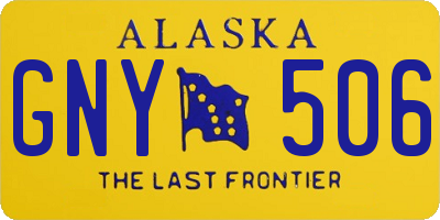 AK license plate GNY506