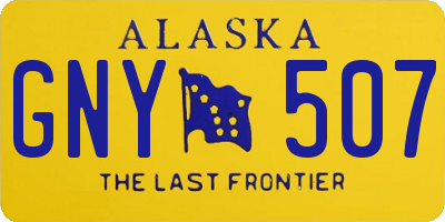 AK license plate GNY507