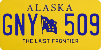 AK license plate GNY509
