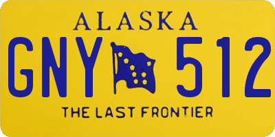 AK license plate GNY512