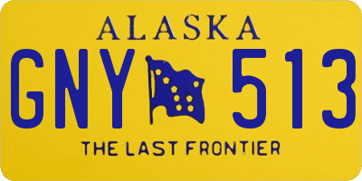 AK license plate GNY513
