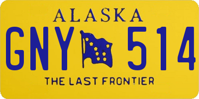 AK license plate GNY514