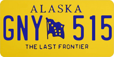 AK license plate GNY515