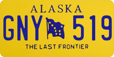 AK license plate GNY519