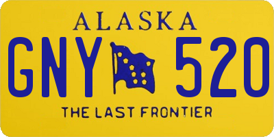 AK license plate GNY520